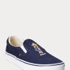 Adidași cu slip-on Ralph Lauren Keaton Polo Bear pentru bărbați Adidași cu slip-on Ralph Lauren Keaton Polo Bear pentru bărbați