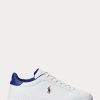 Adidași din piele Ralph Lauren Heritage Court II albi/regali pentru bărbați Adidași din piele Ralph Lauren Heritage Court II albi/regali pentru bărbați