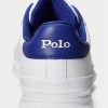 Adidași din piele Ralph Lauren Heritage Court II albi/regali pentru bărbați Adidași din piele Ralph Lauren Heritage Court II albi/regali pentru bărbați
