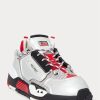 Adidași pentru bărbați Ralph Lauren PS200 argintii / roșii / negri Adidași pentru bărbați Ralph Lauren PS200 argintii / roșii / negri