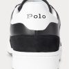 Adidași Ralph Lauren Court din piele și piele intoarsa pentru bărbați negri/albi Adidași Ralph Lauren Court din piele și piele intoarsa pentru bărbați negri/albi