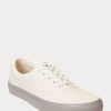 Adidași Ralph Lauren Keaton Twill pentru bărbați alb/gri