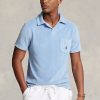 AZURE Cămăși polo Ralph Lauren personalizate pentru bărbați, slim Fit Terry AZURE Cămăși polo Ralph Lauren personalizate pentru bărbați, slim Fit Terry