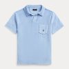 AZURE Cămăși polo Ralph Lauren personalizate pentru bărbați, slim Fit Terry AZURE Cămăși polo Ralph Lauren personalizate pentru bărbați, slim Fit Terry