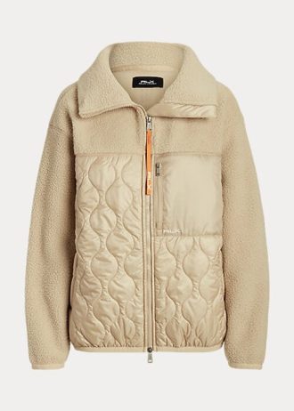 Bej pentru femei Ralph Lauren Hybrid High-Pile & Jachete cu panouri Ripstop