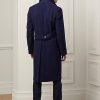 Blat întunecat pentru bărbați Ralph Lauren, realizat manual din lână, haină în formă de oase Blat întunecat pentru bărbați Ralph Lauren, realizat manual din lână, haină în formă de oase
