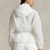 Blazer alb pentru femei Ralph Lauren, ambalabil, translucid Ripstop Blazer alb pentru femei Ralph Lauren, ambalabil, translucid Ripstop