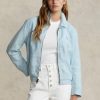 Blazer de vânt din in Ralph Lauren albastru pentru femei Blazer de vânt din in Ralph Lauren albastru pentru femei