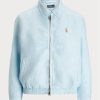 Blazer de vânt din in Ralph Lauren albastru pentru femei Blazer de vânt din in Ralph Lauren albastru pentru femei