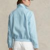 Blazer de vânt din in Ralph Lauren albastru pentru femei Blazer de vânt din in Ralph Lauren albastru pentru femei