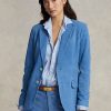 Blazere albastre din piele de miel Ralph Lauren de damă Blazere albastre din piele de miel Ralph Lauren de damă