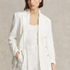 Blazere albe din in Ralph Lauren pentru femei Blazere albe din in Ralph Lauren pentru femei