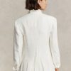 Blazere albe din in Ralph Lauren pentru femei Blazere albe din in Ralph Lauren pentru femei