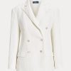Blazere albe din in Ralph Lauren pentru femei Blazere albe din in Ralph Lauren pentru femei