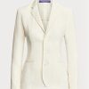 Blazere albe din pânză de in Ralph Lauren Skye de damă Blazere albe din pânză de in Ralph Lauren Skye de damă