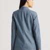 Blazere de damă albastre Ralph Lauren din Chambray Blazere de damă albastre Ralph Lauren din Chambray