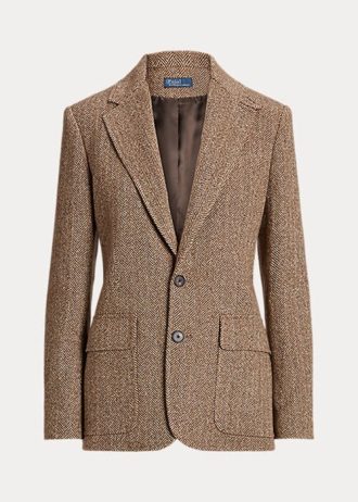 Blazere din amestec de in, maro, Ralph Lauren, cu oase de pepe Blazere din amestec de in, maro, Ralph Lauren, cu oase de pepe