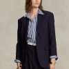 Blazere din amestec de lână stretch Ralph Lauren pentru femei bleumarin Blazere din amestec de lână stretch Ralph Lauren pentru femei bleumarin