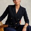 Blazere în tricot dublu pentru femei Ralph Lauren bleumarin Blazere în tricot dublu pentru femei Ralph Lauren bleumarin
