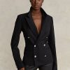 Blazere negre din lână stretch Ralph Lauren pentru femei Blazere negre din lână stretch Ralph Lauren pentru femei