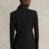 Blazere negre din lână stretch Ralph Lauren pentru femei Blazere negre din lână stretch Ralph Lauren pentru femei