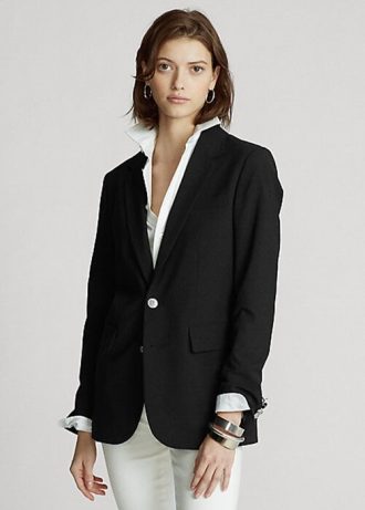 Blazere negre pentru femei Ralph Lauren din amestec de lână Blazere negre pentru femei Ralph Lauren din amestec de lână