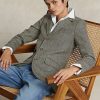 Blazere pentru femei Ralph Lauren, în amestec de in, din culoarea cremului, cu culoarea crem