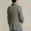 Blazere pentru femei Ralph Lauren, în amestec de in, din culoarea cremului, cu culoarea crem