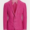 Blazere sport Ralph Lauren Kent roz pentru bărbați, cu țesătură de in și mătase Blazere sport Ralph Lauren Kent roz pentru bărbați, cu țesătură de in și mătase