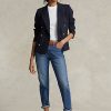 Blugi albaștri Ralph Lauren Avery de damă Blugi albaștri Ralph Lauren Avery de damă