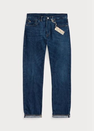 Blugi albaștri Ralph Lauren slim Fit Eastridge Selvedge pentru bărbați