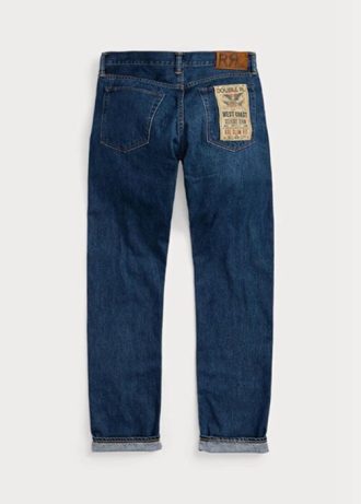 Blugi albaștri Ralph Lauren slim Fit Eastridge Selvedge pentru bărbați