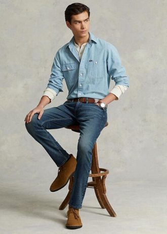 Blugi albaștri Ralph Lauren Sullivan Slim Performance Stretch pentru bărbați