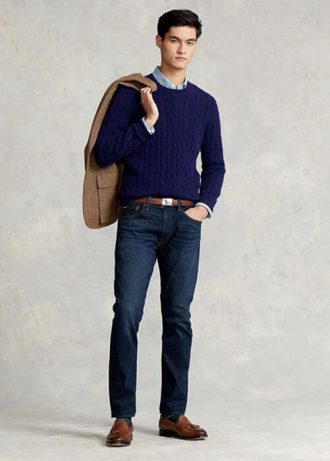 Blugi albaștri Ralph Lauren Sullivan slim stretch pentru bărbați