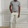 Blugi albi pentru bărbați Ralph Lauren slim fit stretch Blugi albi pentru bărbați Ralph Lauren slim fit stretch