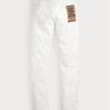 Blugi albi pentru bărbați, Ralph Lauren, slim fit, Whitestone Blugi albi pentru bărbați, Ralph Lauren, slim fit, Whitestone