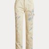 Blugi Carpenter din denim cu stropi de vopsea Ralph Lauren de damă crem Blugi Carpenter din denim cu stropi de vopsea Ralph Lauren de damă crem