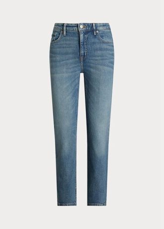 Blugi de damă, albaștri, drepti, cu talie înaltă, Ralph Lauren Blugi de damă, albaștri, drepti, cu talie înaltă, Ralph Lauren