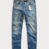 Blugi de damă albaștri Ralph Lauren Stretch Vintage Straight Fit Blugi de damă albaștri Ralph Lauren Stretch Vintage Straight Fit