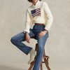 Blugi drepți cu talie înaltă Ralph Lauren pentru damă