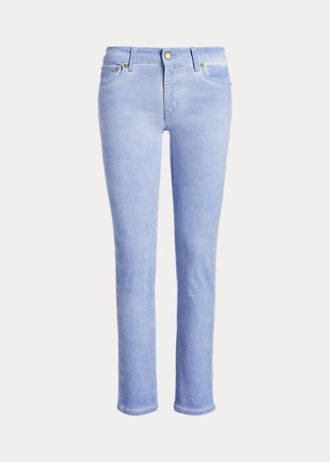 Blugi drepti la gleznă cu talie mijlocie imbracați Ralph Lauren pentru damă