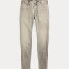 Blugi gri de damă Ralph Lauren Stretch High Skinny Distressed