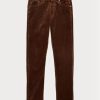 Blugi maro pentru bărbați Ralph Lauren slim fit din catifea elastică Blugi maro pentru bărbați Ralph Lauren slim fit din catifea elastică