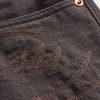 Blugi maro pentru bărbați Ralph Lauren, subțiri, cu tăiere îngustă, negri cu rășină, clătiți Blugi maro pentru bărbați Ralph Lauren, subțiri, cu tăiere îngustă, negri cu rășină, clătiți
