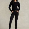 Blugi negri de damă Ralph Lauren Tompkins skinny