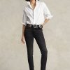 Blugi negri de damă Ralph Lauren Tompkins skinny