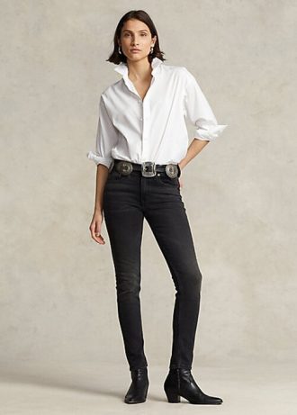 Blugi negri de damă Ralph Lauren Tompkins skinny
