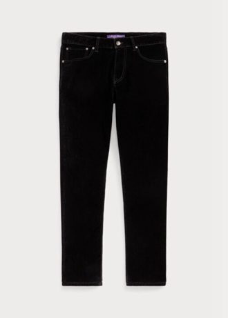 Blugi negri din catifea stretch pentru bărbați, Ralph Lauren, slim fit