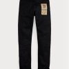 Blugi negri Ralph Lauren Slim Fit pentru bărbați, negru pe negru, Selvedge Blugi negri Ralph Lauren Slim Fit pentru bărbați, negru pe negru, Selvedge