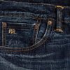 Blugi pentru bărbați albaștri Ralph Lauren High Slim Bayview Selvedge